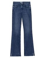 Le Mini Slit-Hem Boot-Cut Jeans