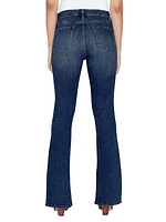 Le Mini Slit-Hem Boot-Cut Jeans