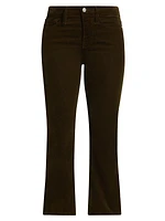 Corduroy Crop Boot-Cut Pants