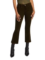 Corduroy Crop Boot-Cut Pants