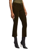 Corduroy Crop Boot-Cut Pants