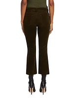 Corduroy Crop Boot-Cut Pants