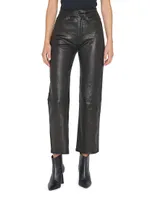 Le Jane Cropped Leather Pants