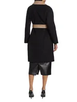 Marina Reversible Colorblocked Wool-Blend Wrap Coat