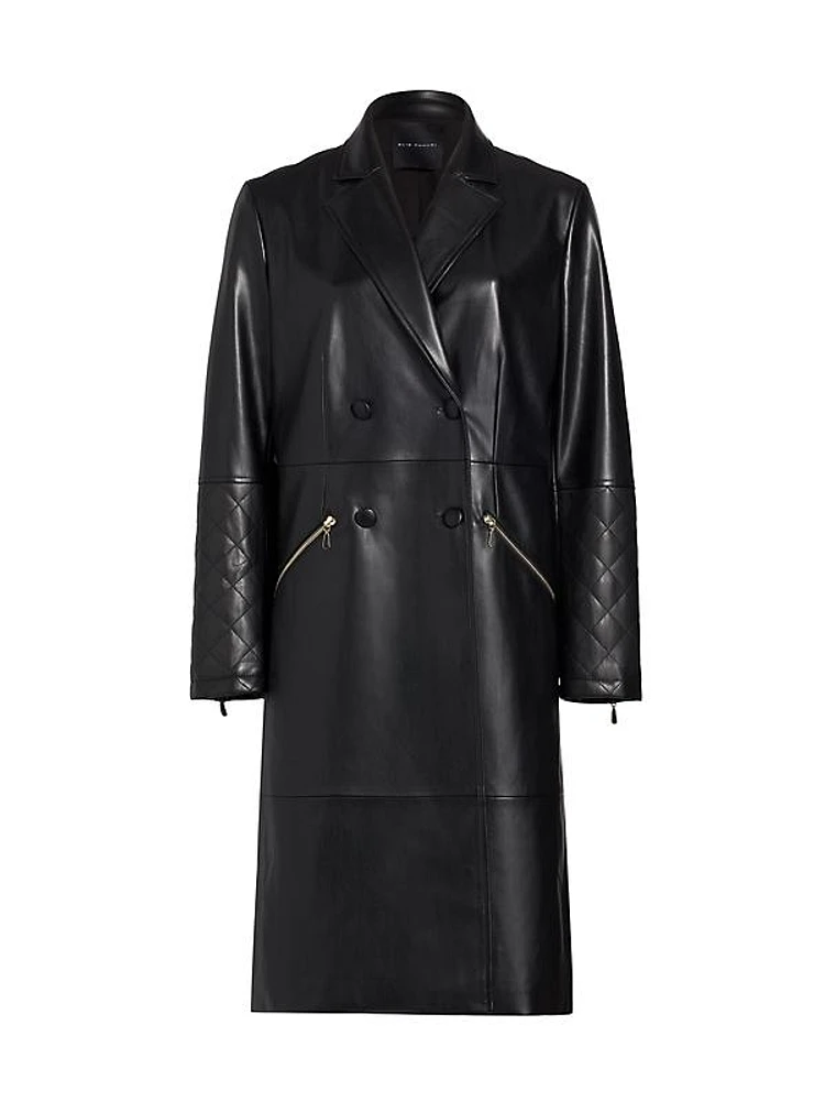 The Dina Vegan Leather Trench Coat