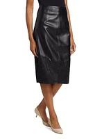 The Camilla Vegan Leather Midi-Skirt