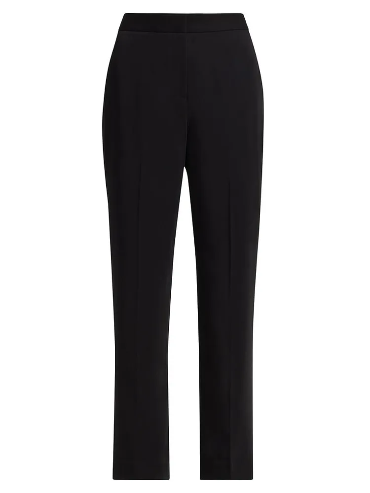 Blair Crepe Straight-Leg Pants