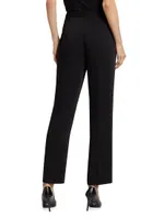 Blair Crepe Straight-Leg Pants