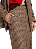 Barnet Plaid Wool-Blend Pants