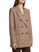 Raquel Check Double-Breasted Jacket
