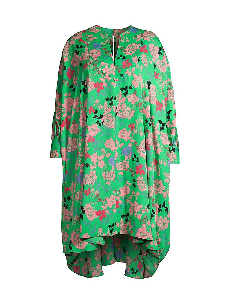 Maxi Trapunto Kaftan Dress