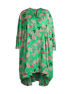 Maxi Trapunto Kaftan Dress