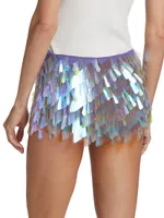 Paillette-Embroidered Miniskirt