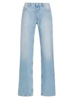 Straight-Leg Cotton Denim Jeans