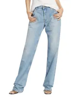 Straight-Leg Cotton Denim Jeans