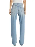 Straight-Leg Cotton Denim Jeans