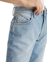 Straight-Leg Cotton Denim Jeans