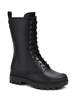 Tasha Leather Lace-Up Boots