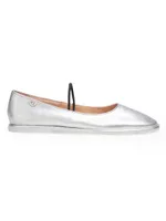 Emilia Metallic Leather Ballet Flats