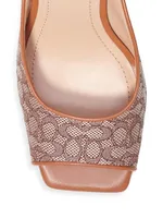 Laurence 90MM Micro-Signature Jacquard Mules