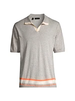 COLLECTION Retro Striped Johnny Collar Polo