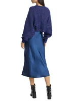 Ann Sweater & Satin Midi-Dress