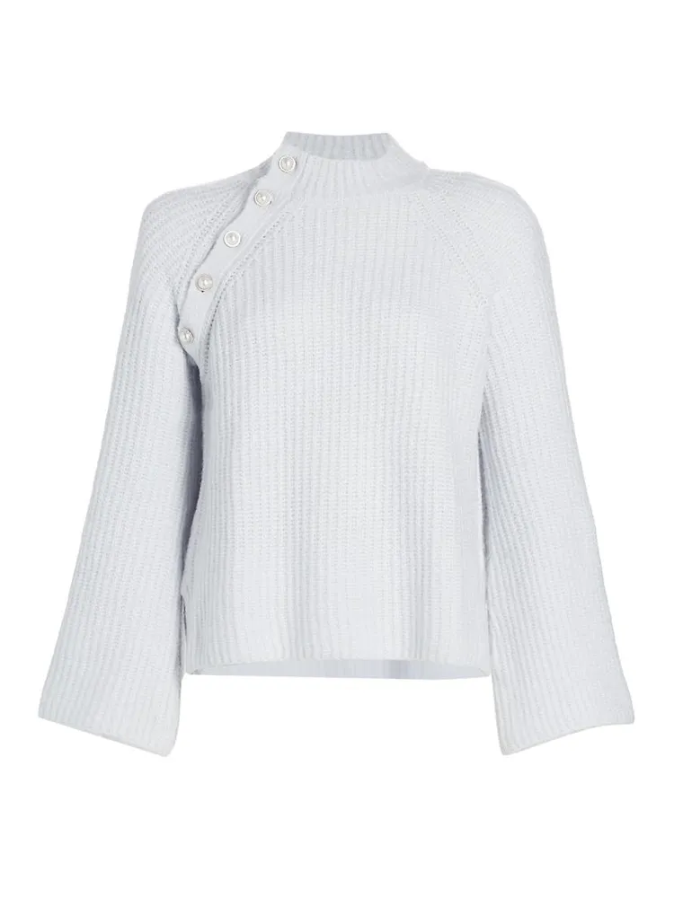 Asymmetric Button Sweater