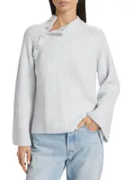 Asymmetric Button Sweater