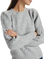 Faux Pearl Sweater