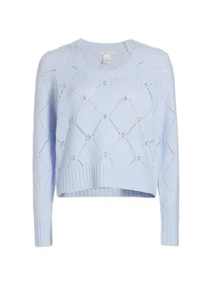 Embellished Diamond Pontelle-Knit Sweater