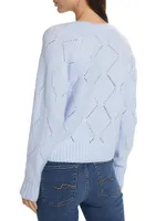 Embellished Diamond Pontelle-Knit Sweater