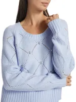 Embellished Diamond Pontelle-Knit Sweater