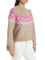 Hannah Pointelle Fair Isle-Inspired Sweater