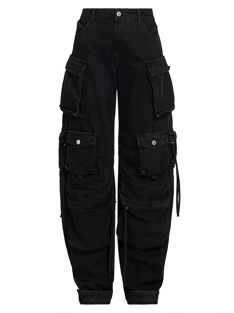 Denim Cargo Pants