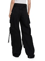 Denim Cargo Pants