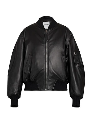 Leather Bomber Jacket