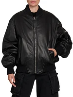 Leather Bomber Jacket