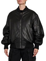 Leather Bomber Jacket