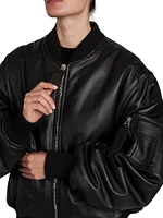 Leather Bomber Jacket