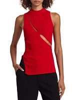 Mockneck Cutout Tank