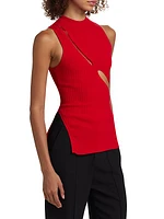 Mockneck Cutout Tank