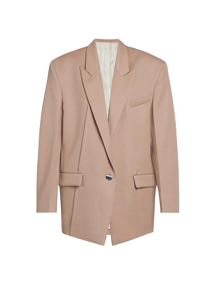 Oversized Single-Breasted Blazer