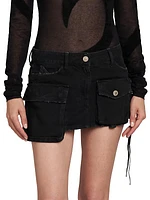 Cargo Asymmetric Miniskirt