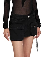 Cargo Asymmetric Miniskirt