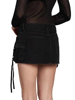 Cargo Asymmetric Miniskirt