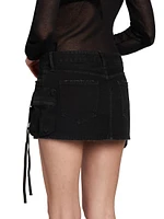 Cargo Asymmetric Miniskirt