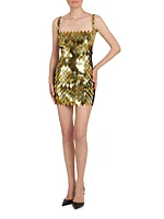 Sleeveless Metal-Embellished Minidress