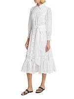 Hatfield Gathered Silk Midi-Dress