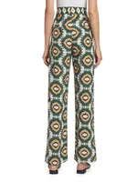 Hadley Geometric Silk Pants