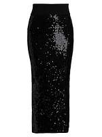 Sequined Pencil Midi-Skirt